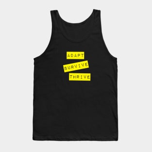 Adapt Survive Thrive - Yellow - Survival Tank Top